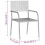 Voir la diapositive 6 : VIDAXL Mobilier a dîner d'exterieur 7 pcs Resine tressee Gris