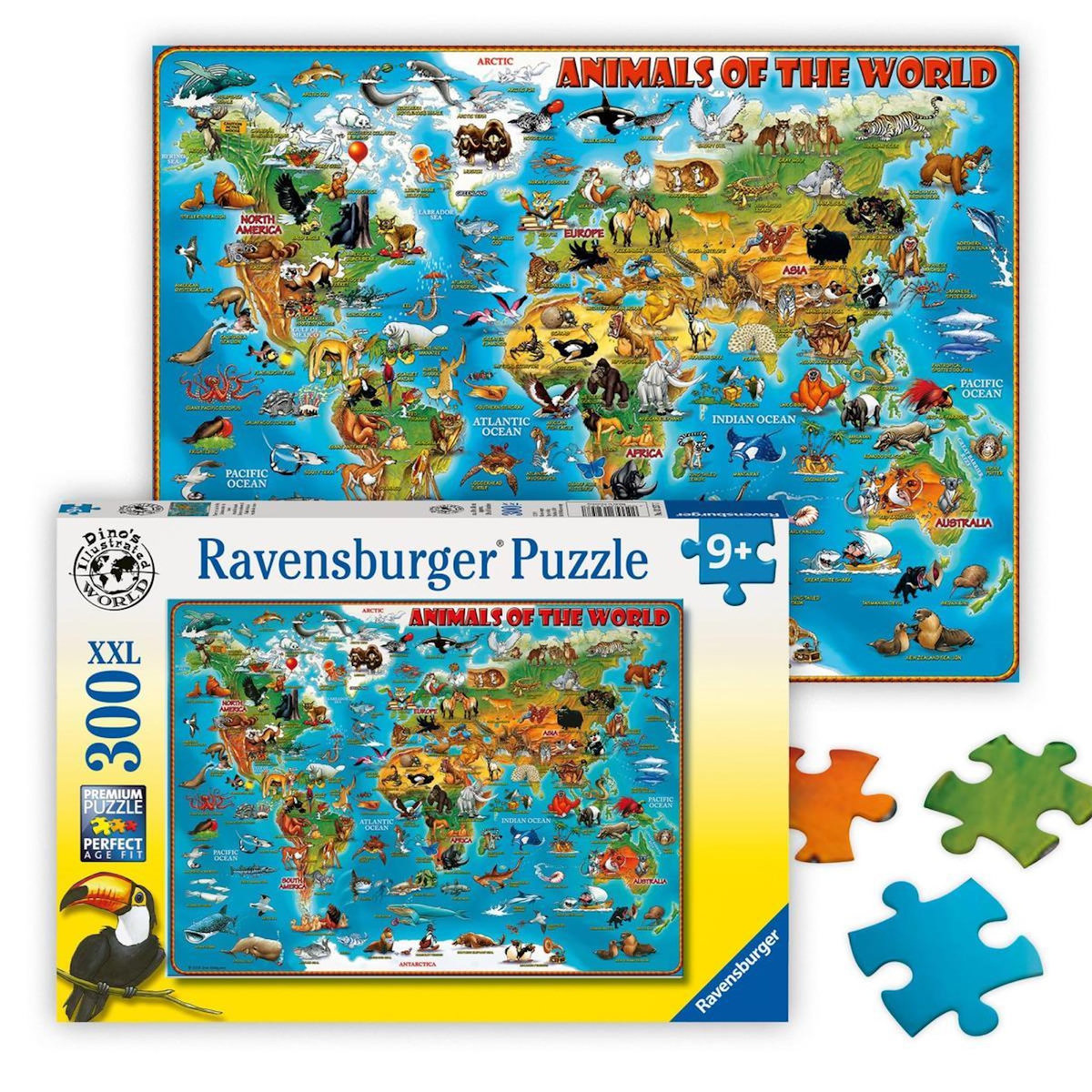 RAVENSBURGER puzzle 300 pièces - animaux autour du monde