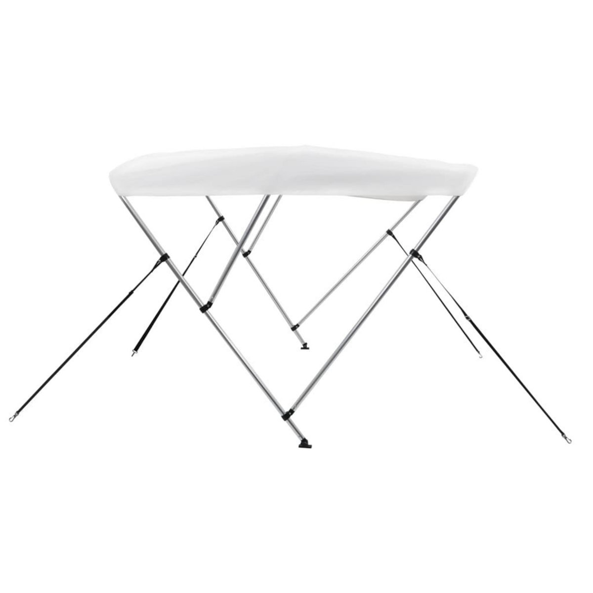 VIDAXL Auvent bimini a 3 arceaux Blanc 183x196x137 cm