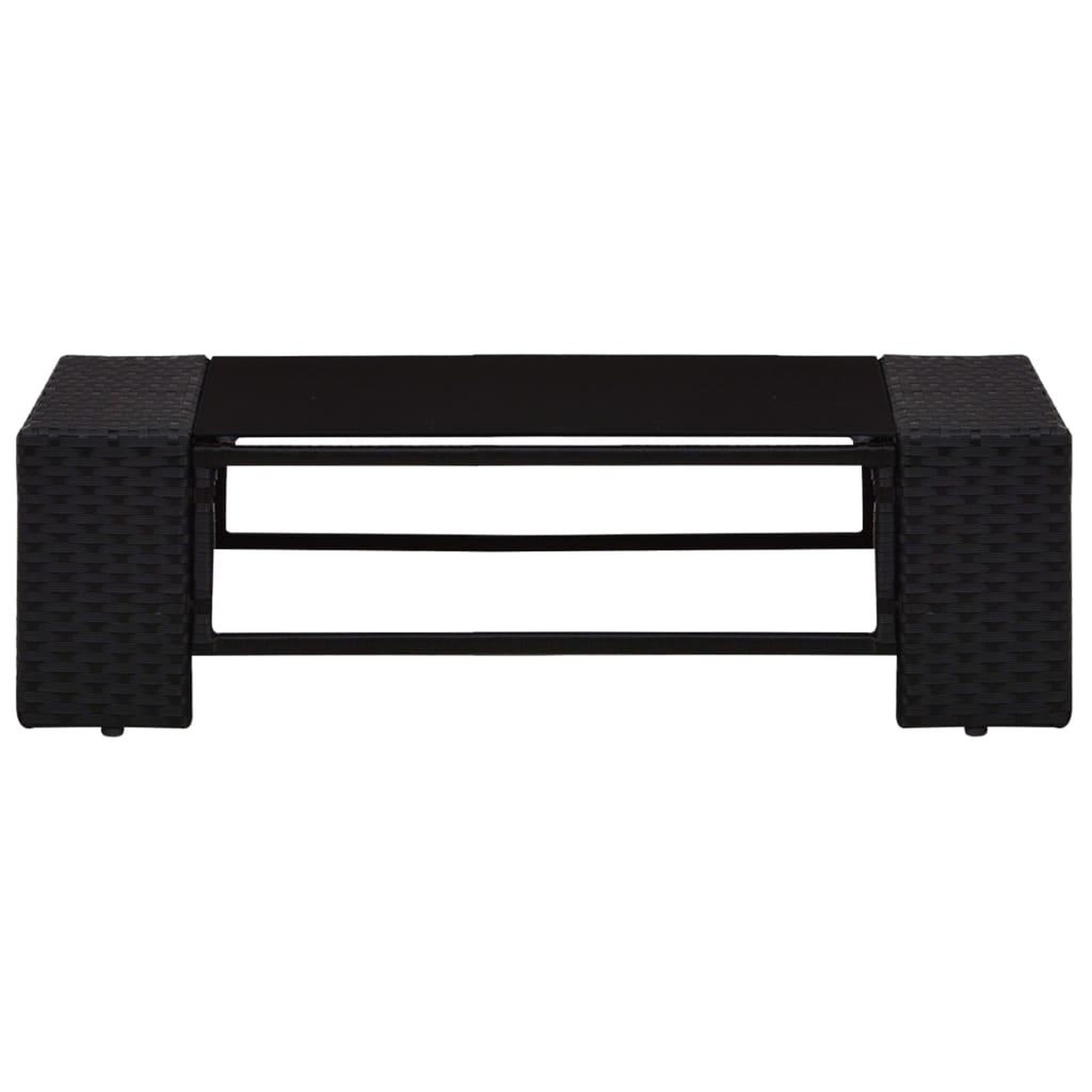 Voir la diapositive 4 : VIDAXL Salon de jardin 6 pcs Resine tressee Noir