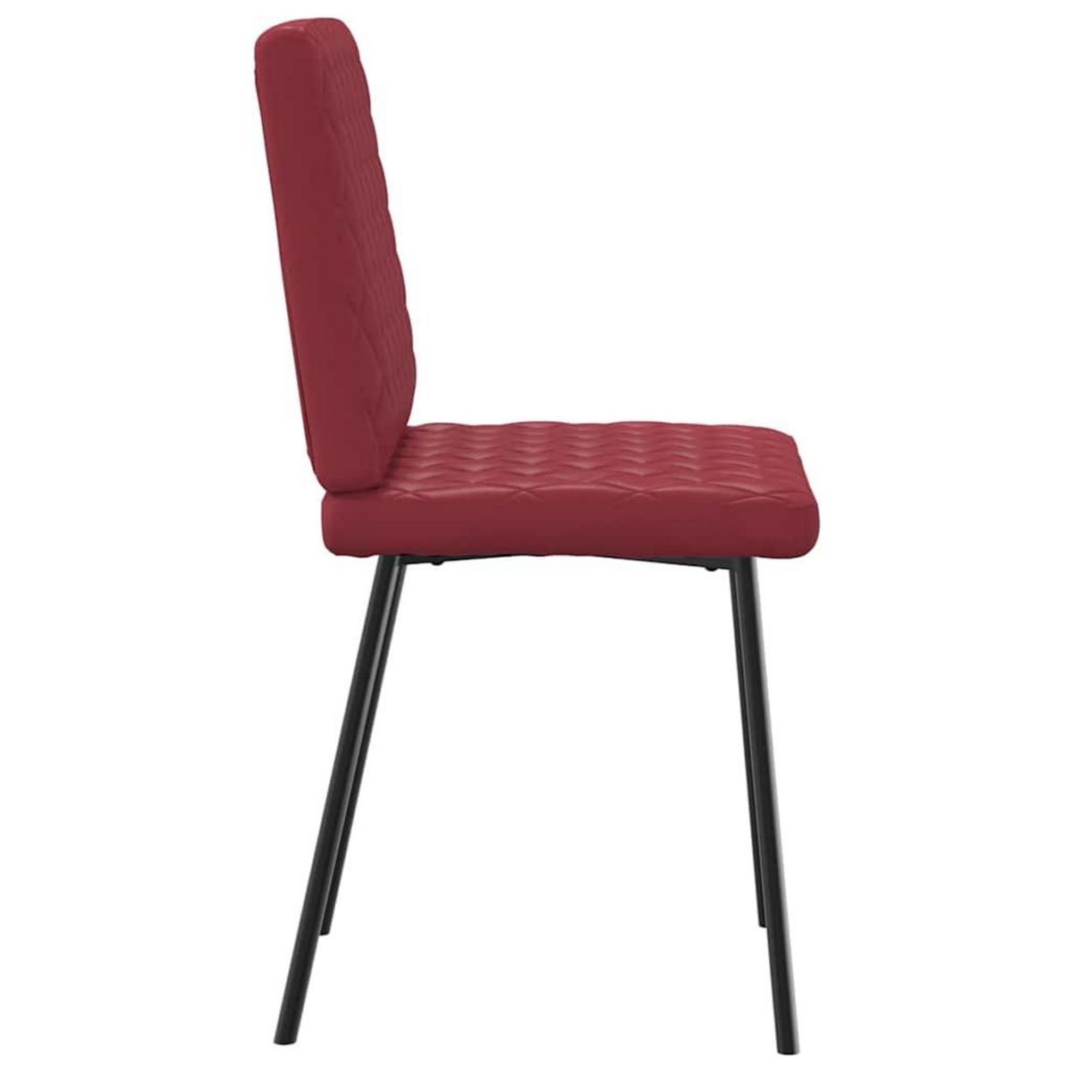 VIDAXL Chaises a manger lot de 4 rouge bordeaux similicuir