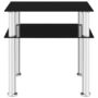 Voir la diapositive 3 : VIDAXL Table d'appoint Noir 45x50x45 cm Verre trempe