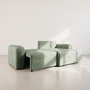 Voir la diapositive 2 : BEST MOBILIER Rebecca - canapé d'angle droit 4 places convertible avec coffre en velours texturé
