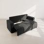 Voir la diapositive 3 : BEST MOBILIER Nicole - canapé d'angle réversible 4 places convertible avec coffre en tissu