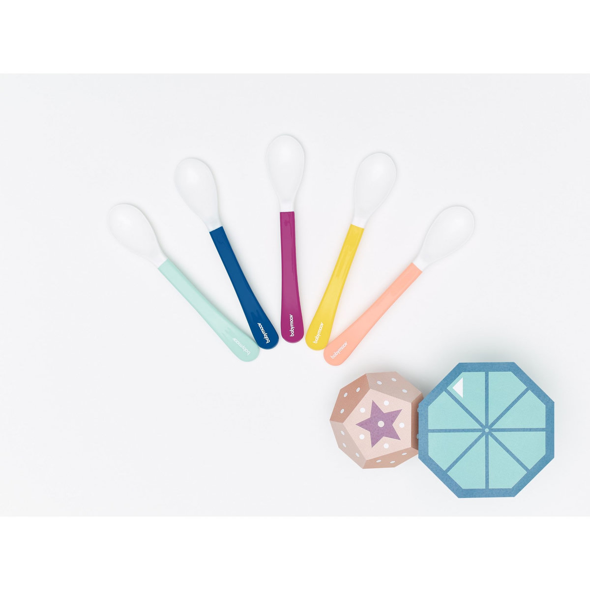 BABYMOOV Set de 5 cuillères silicones 2ème âge 