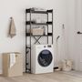 Voir la diapositive 3 : VIDAXL Etagere de lave-linge noir 67x25x163 cm bois d'ingenierie