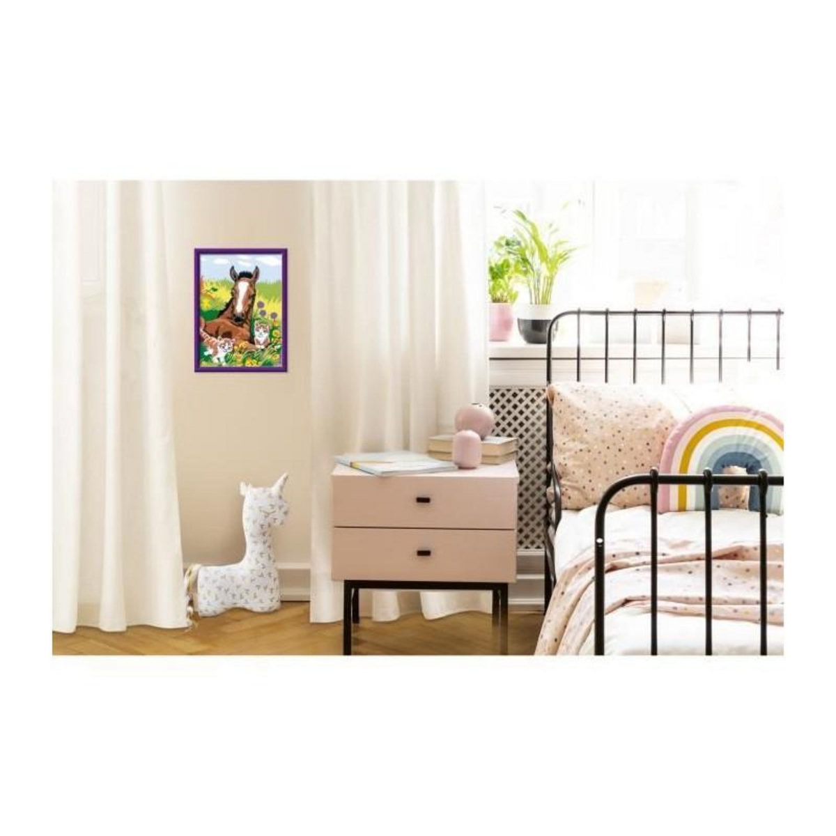 RAVENSBURGER CreArt Kids 18x24cm Cheval et chatons, Kit de peinture par numéros Numéro d'Art, Des 7 ans, 25840, Ravensburger