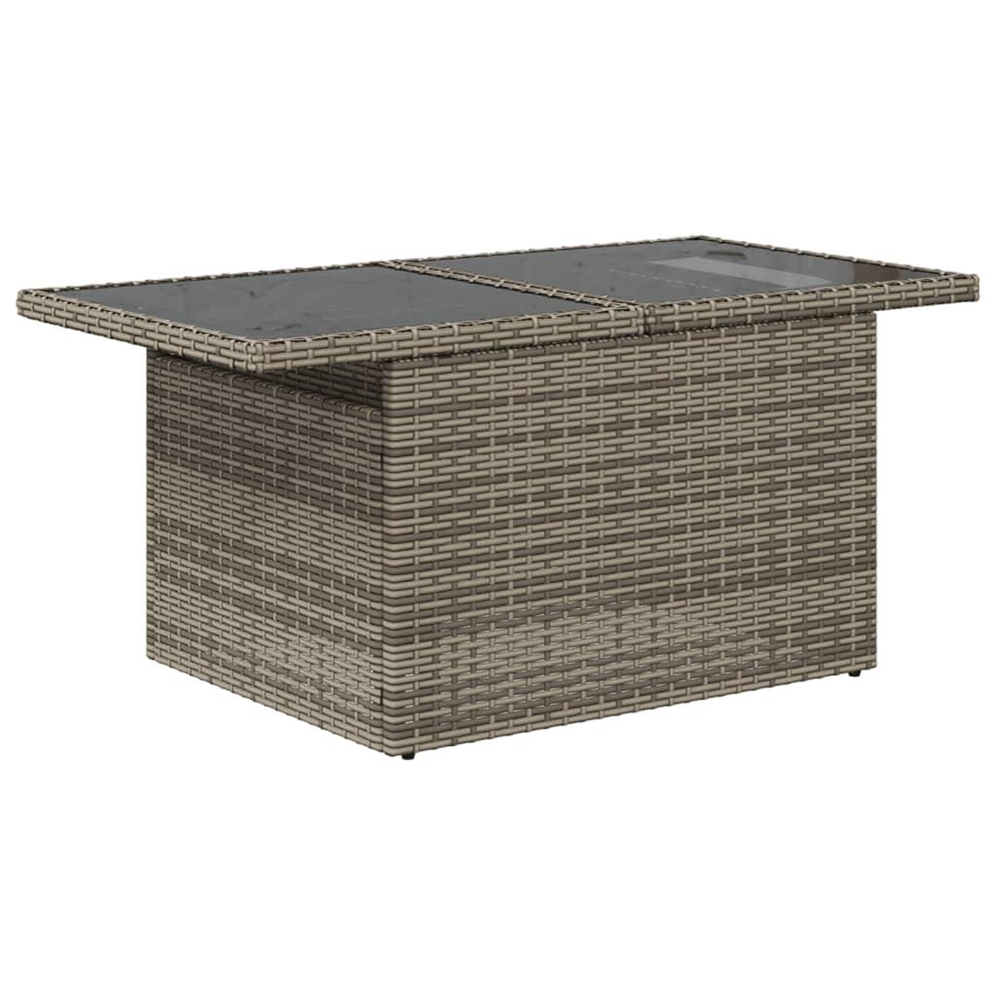 Voir la diapositive 3 : VIDAXL Salon de jardin 5 pcs avec coussins gris resine tressee