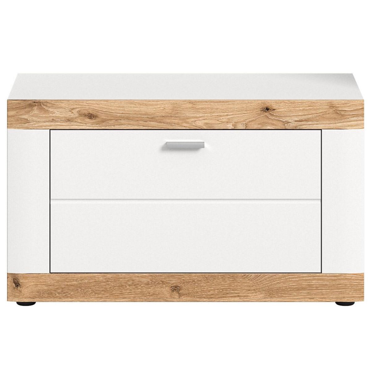 BEST MOBILIER Coventry - meuble à chaussures - blanc et bois - 80x47 cm
