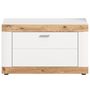 Voir la diapositive 2 : BEST MOBILIER Coventry - meuble à chaussures - blanc et bois - 80x47 cm