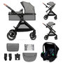 Voir la diapositive 2 : KINDERKRAFT Poussette multifonctionnelle 3 en 1 ESME PRO