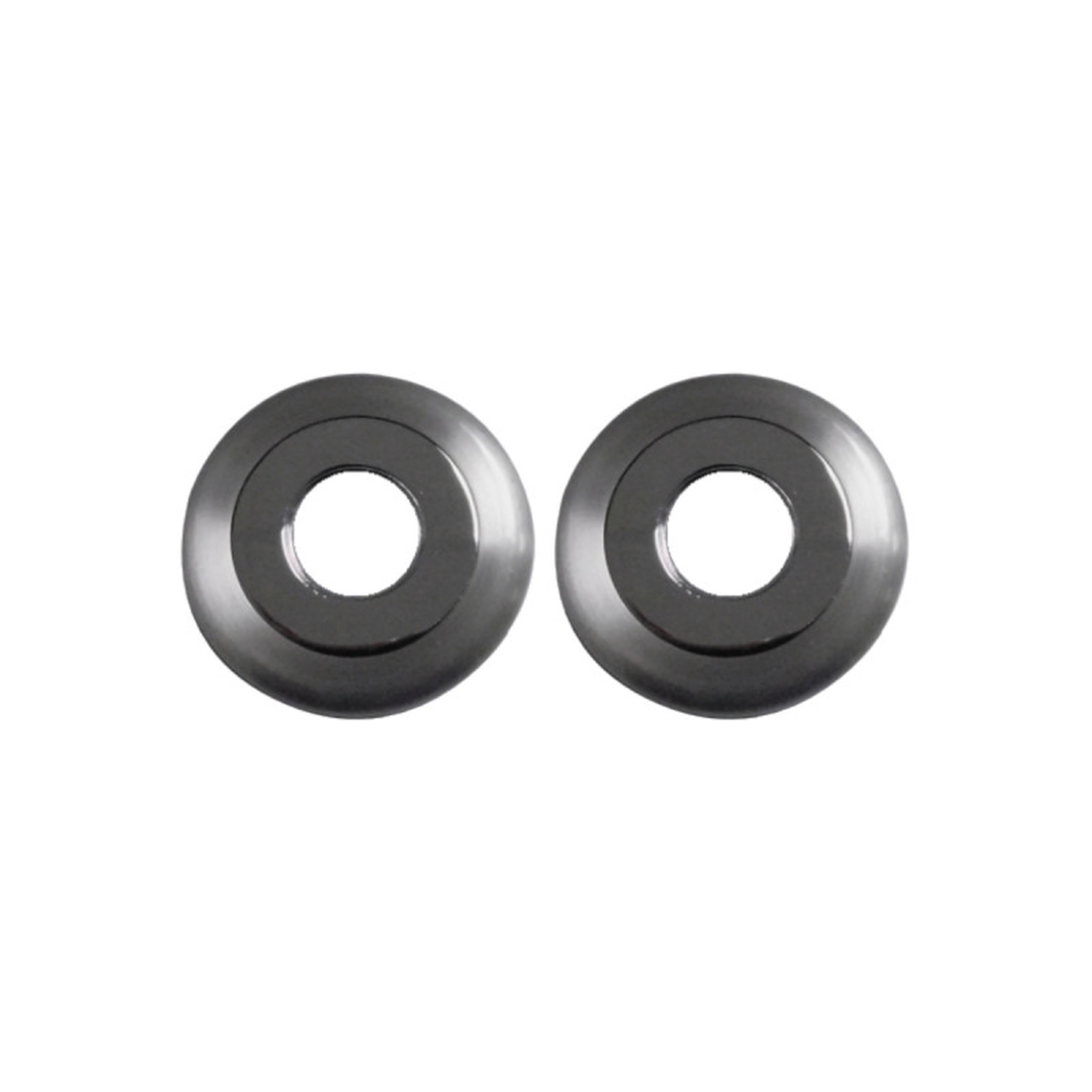 ESPACE-BRICOLAGE Paire de rosace ronde pour porte - Nickelé Mat et Chrome