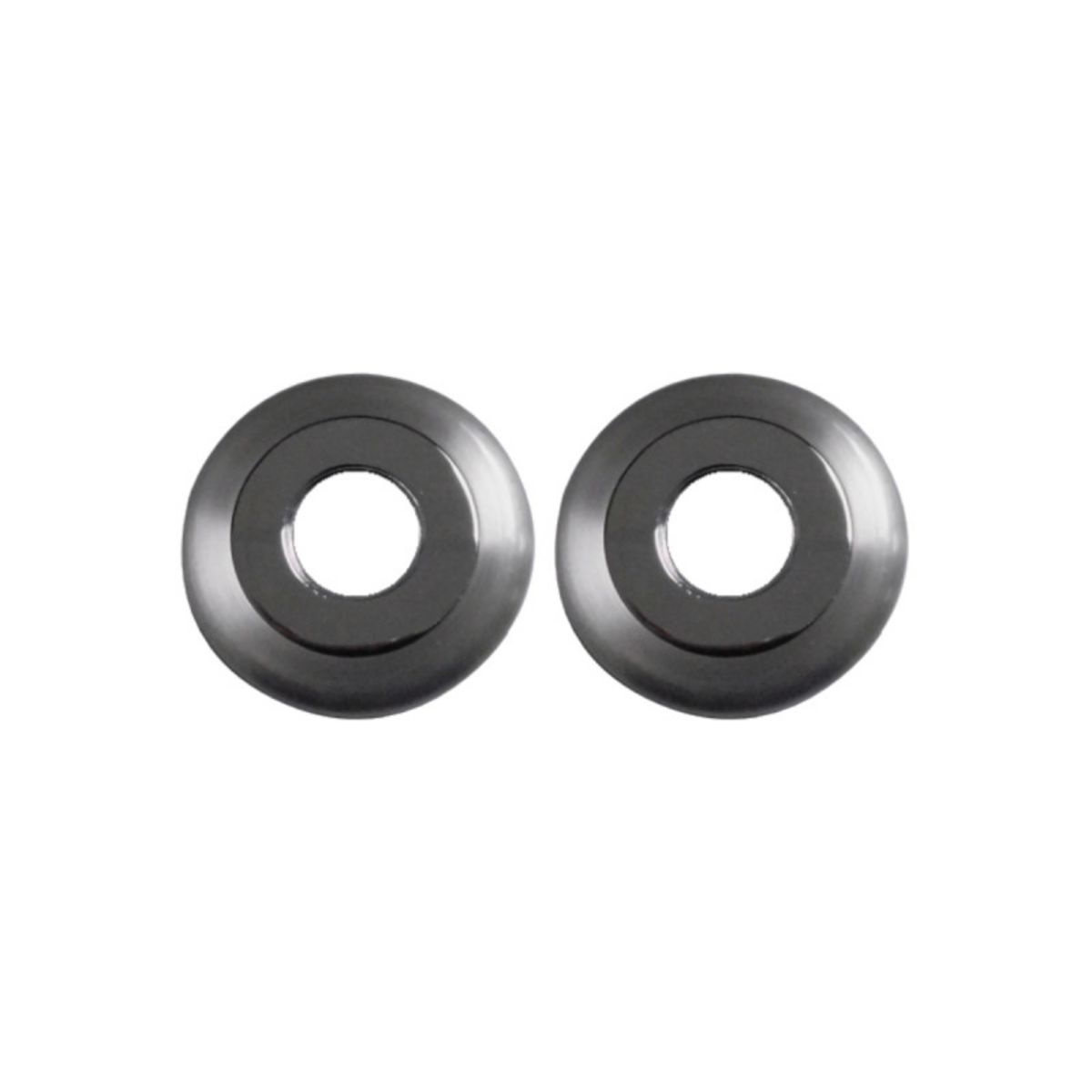 ESPACE-BRICOLAGE Paire de rosace ronde pour porte - Nickelé Mat et Chrome