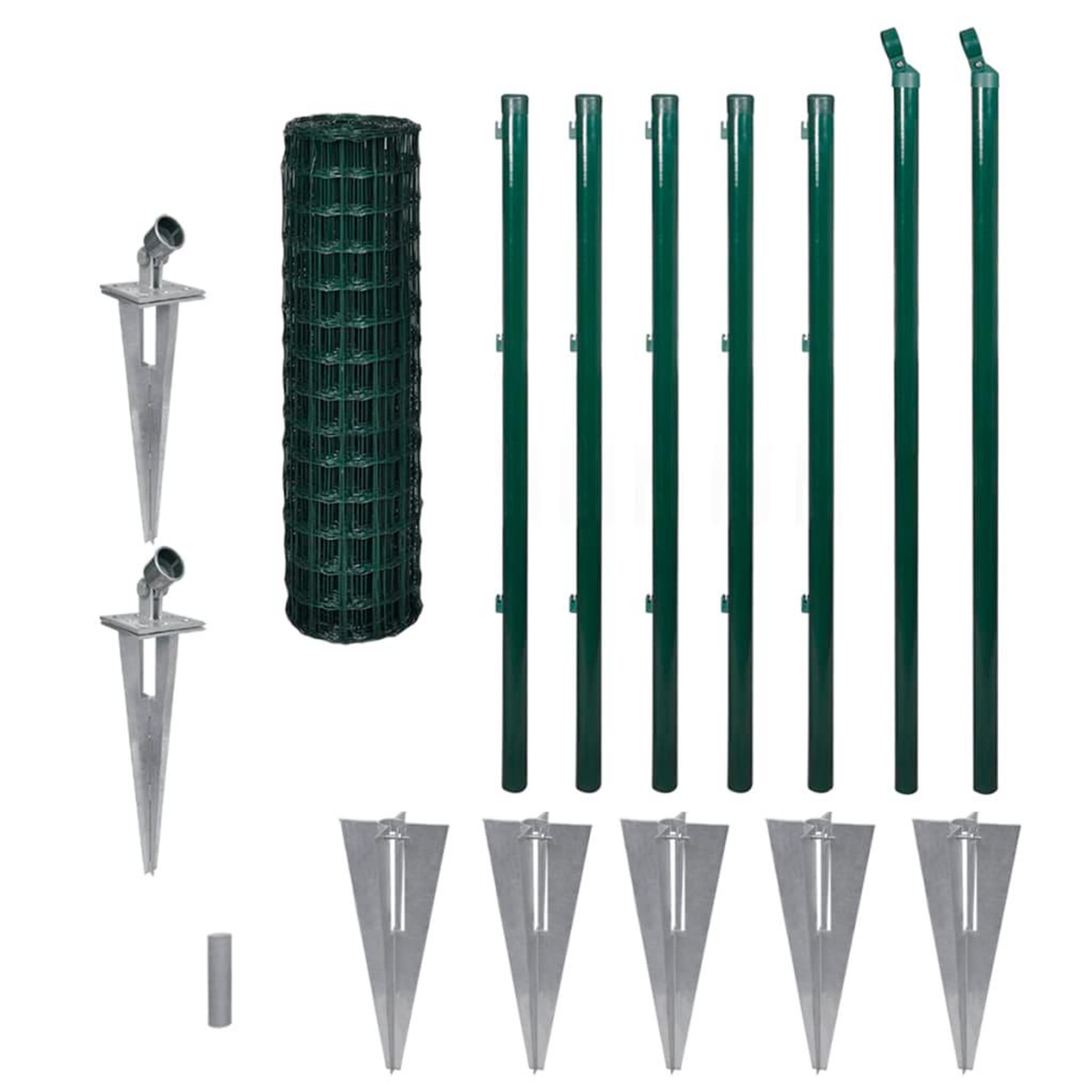 Voir la diapositive 2 : VIDAXL Cloture euro Acier 10x1,0 m Vert