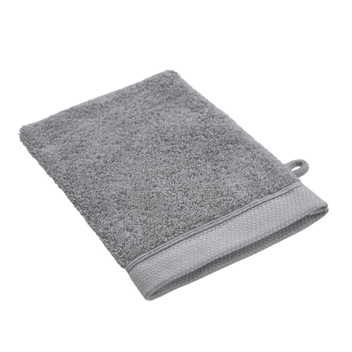 Lot de 2 gants de toilette uni en coton 600 g/m²