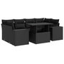 Voir la diapositive 2 : VIDAXL Salon de jardin 7 pcs avec coussins noir resine tressee