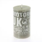 Comptoir des bougies Bougie ronde avec motifs. Coloris disponibles : Marron, Bleu