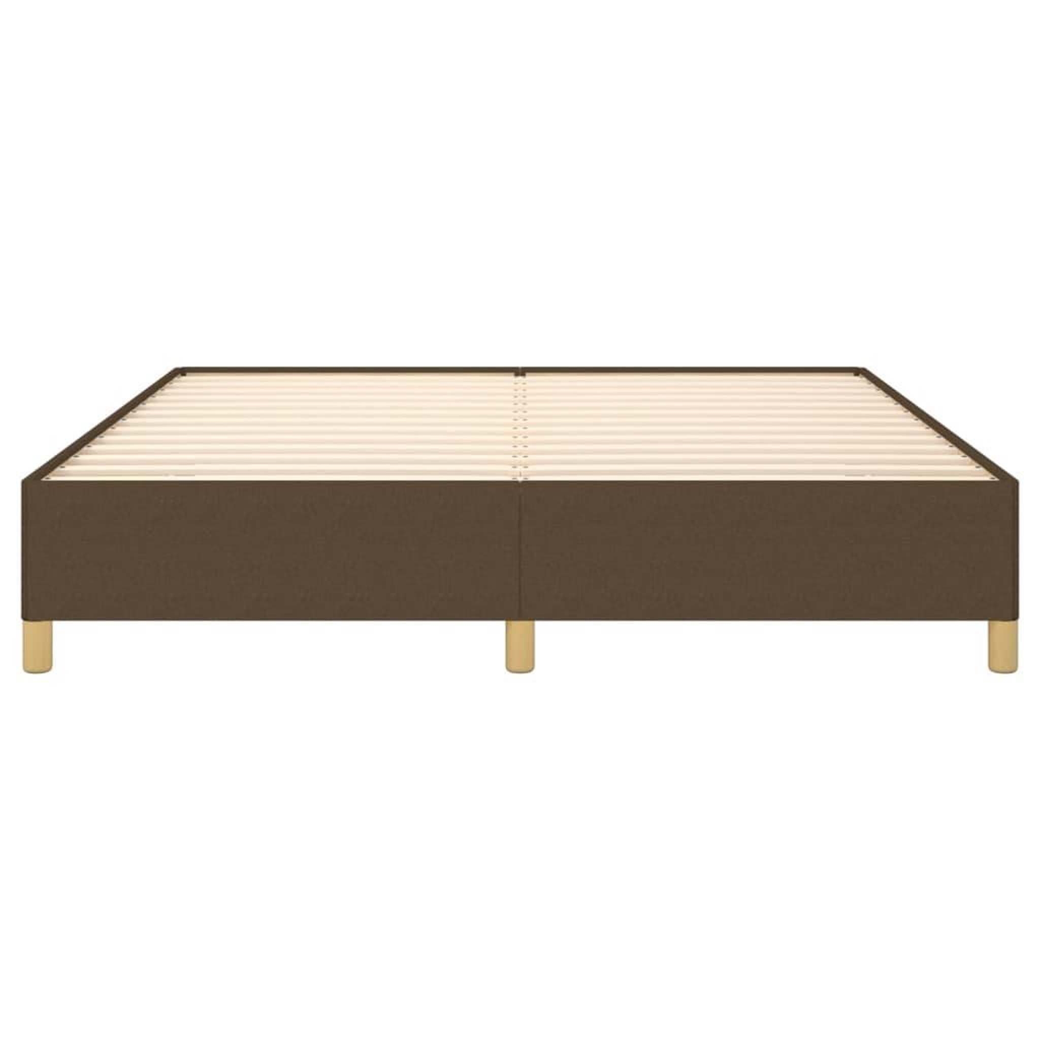 Voir la diapositive 5 : VIDAXL Cadre de lit sans matelas marron fonce 160x200 cm tissu