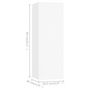 Voir la diapositive 6 : VIDAXL Meubles TV 2 pcs Blanc 30,5x30x90 cm Bois d'ingenierie