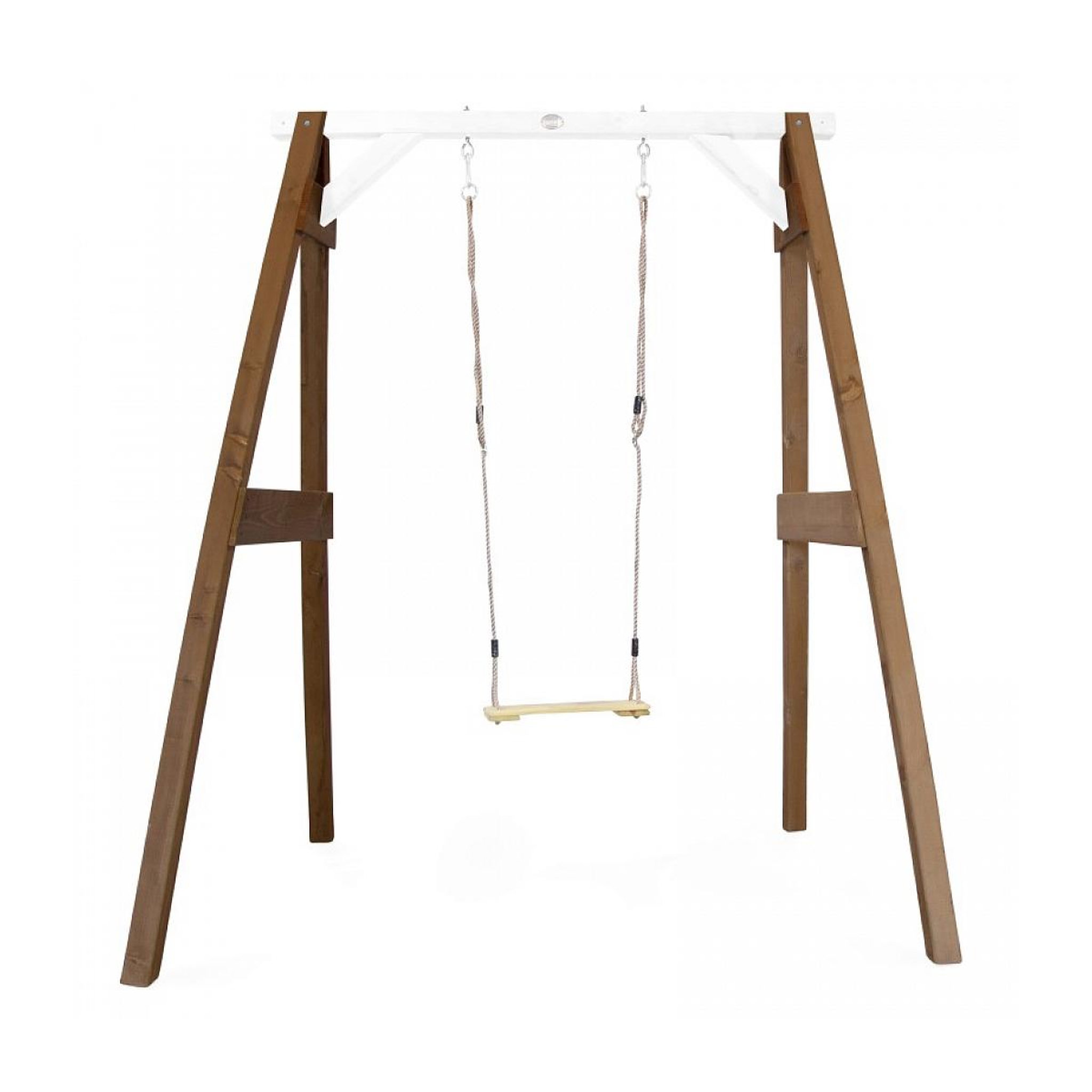 Axi House AXI Portique simple en bois 1 balançoire Marron Blanc 160x181x207cm