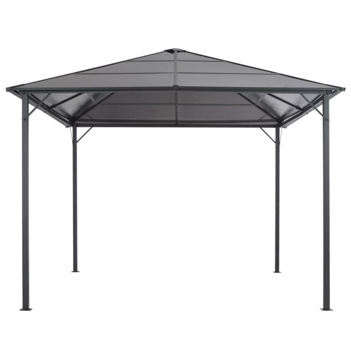 VIDAXL Tonnelle avec toit Aluminium 3x3 m Anthracite