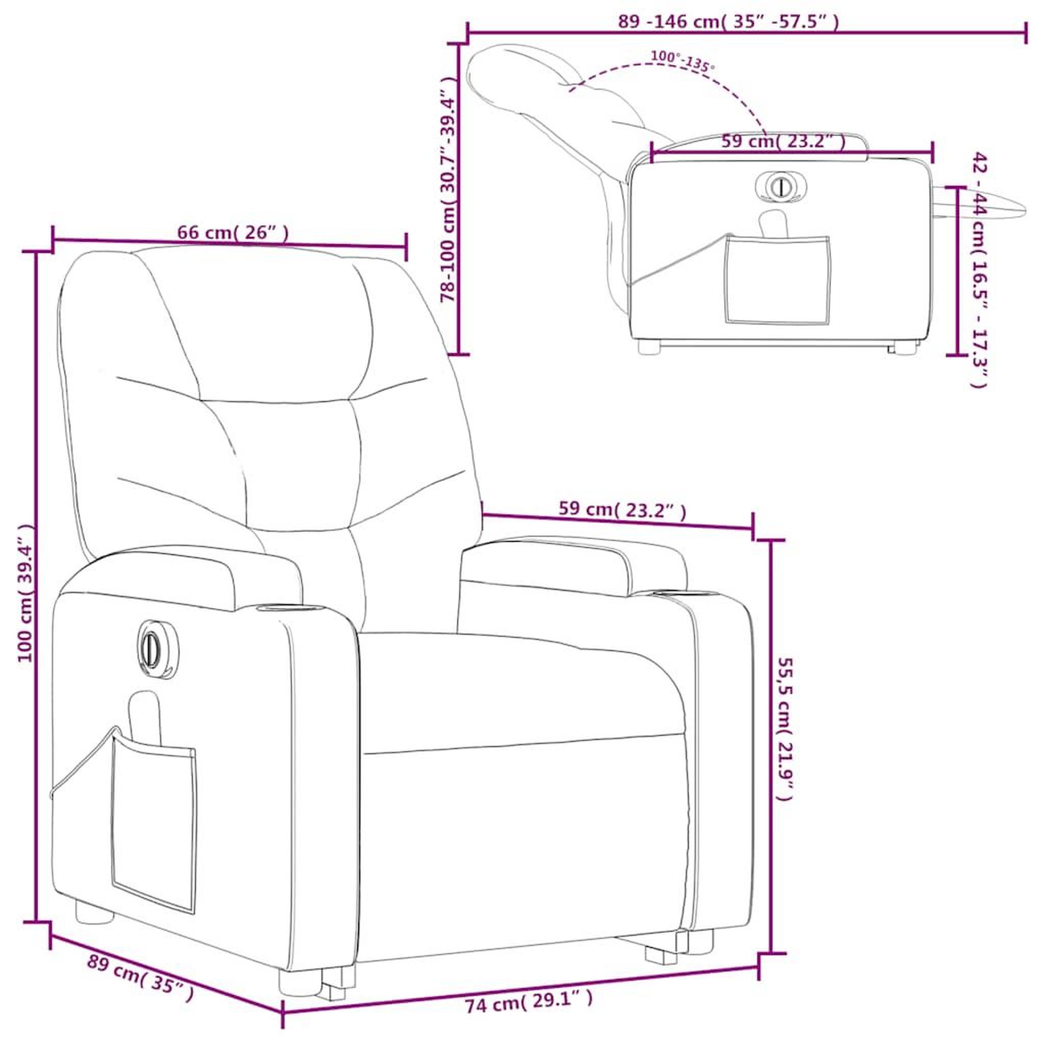Voir la diapositive 6 : VIDAXL Fauteuil inclinable de massage electrique rouge similicuir