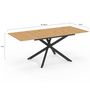 Voir la diapositive 5 : ID MARKET Table à manger extensible rectangle INES 6-10 personnes bois et noir 160-200 cm