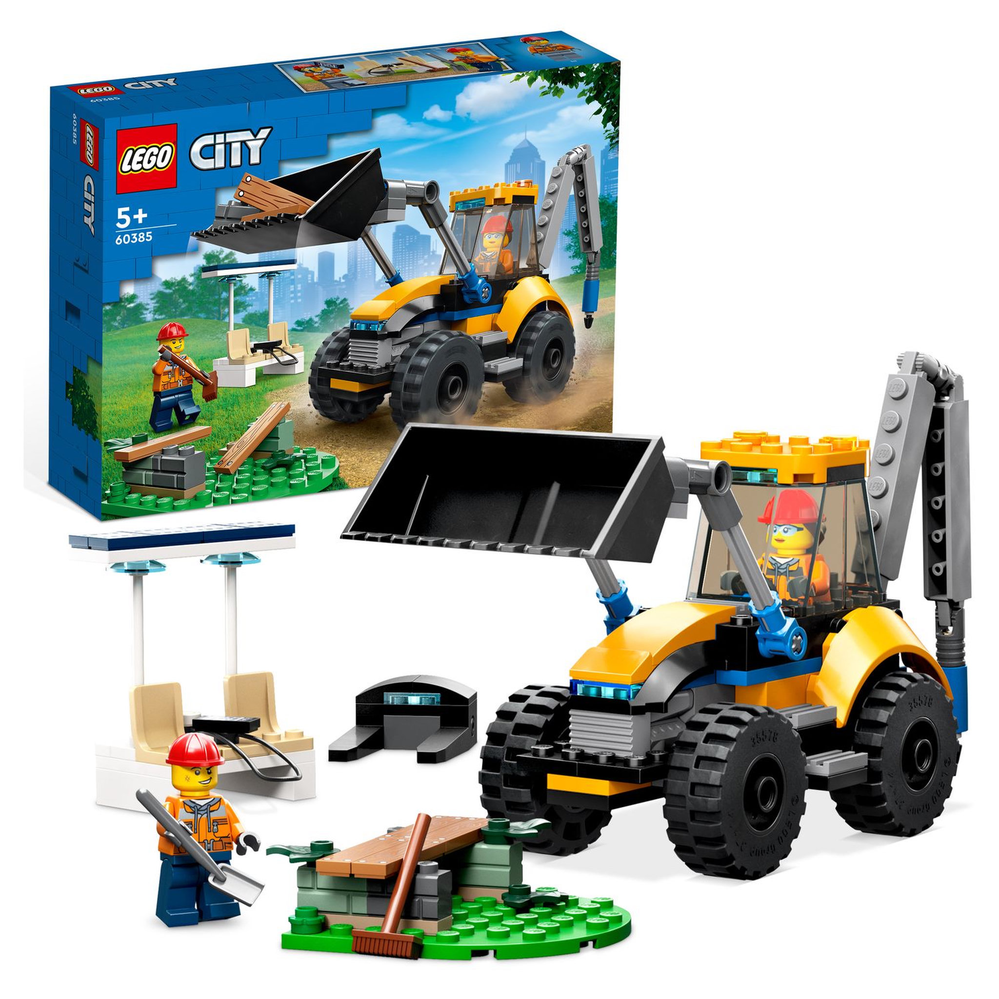 Voir la diapositive 2 : LEGO City 60385 La pelleteuse de chantier, Jouet Engin de Chantier, Jeu de Construction de Véhicules