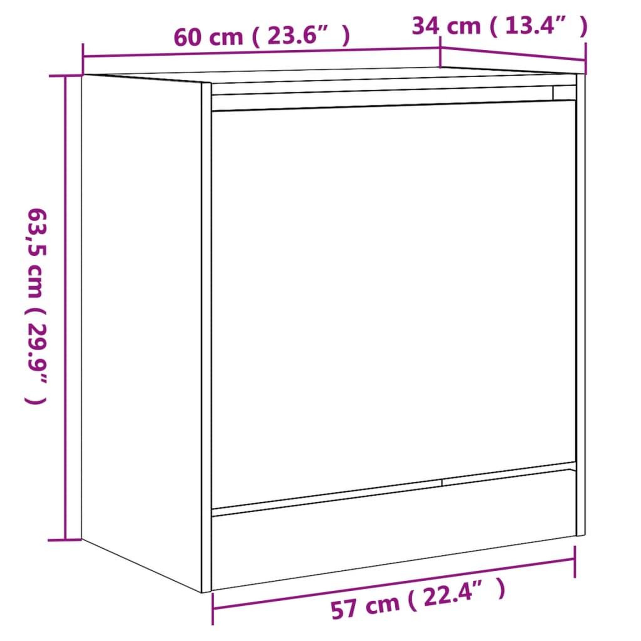 Voir la diapositive 6 : VIDAXL Armoire a chaussures noir 60x34x63,5 cm bois d'ingenierie