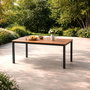 Voir la diapositive 2 : CONCEPT USINE Table 6 places en bois naturel d'eucalyptus 150cm BAGO