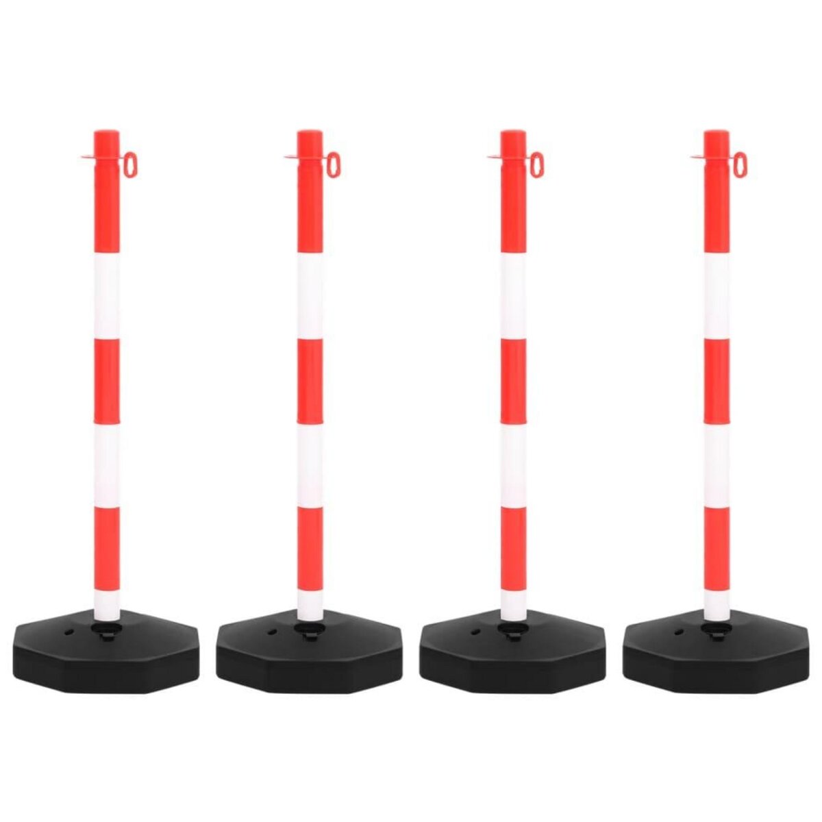 VIDAXL Ensemble de poteaux a chaîne avec chaîne en plastique 10 m