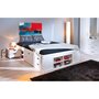 Voir la diapositive 3 : Lit multi-rangements en pin massif 160x200cm SLEEP