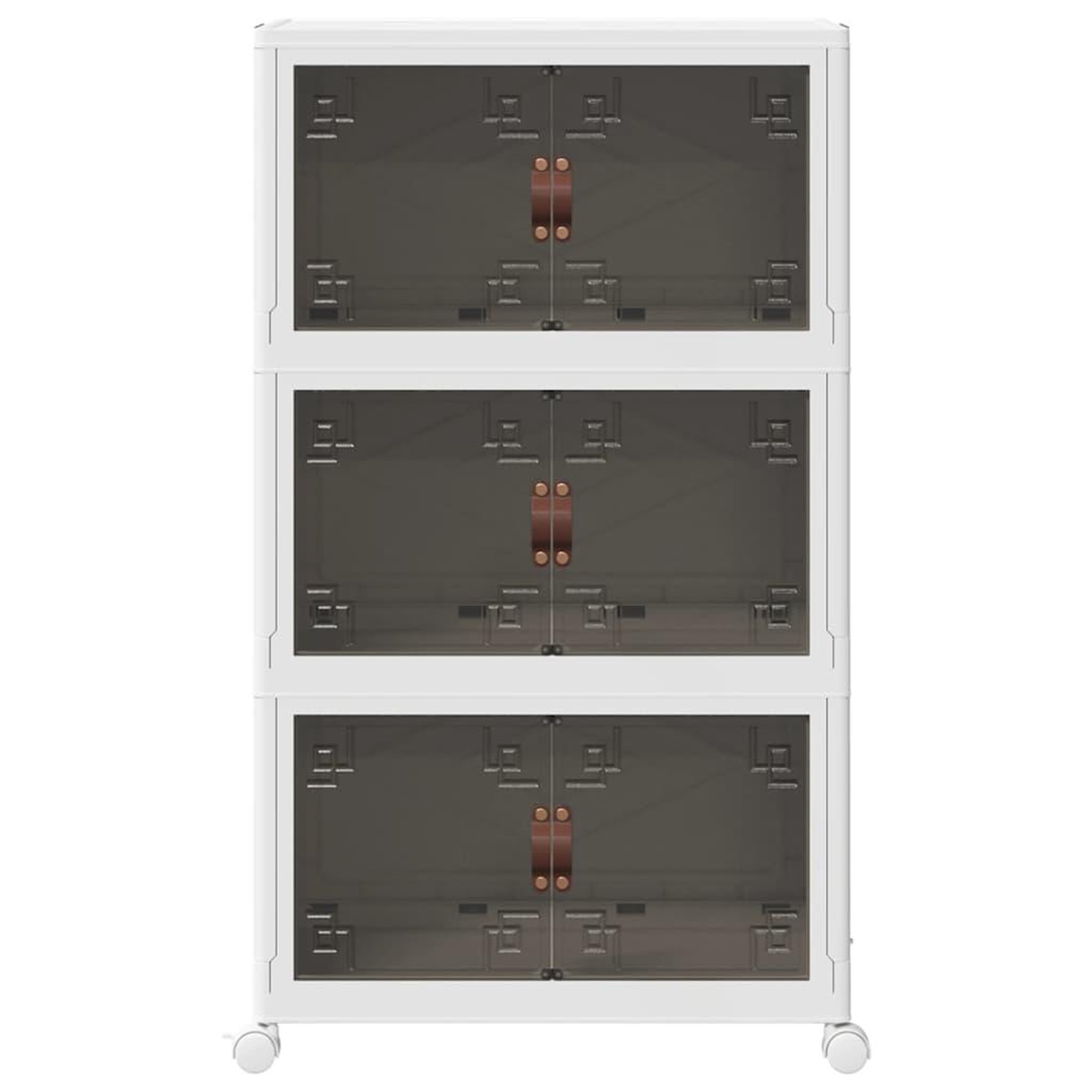 Voir la diapositive 4 : VIDAXL Boîte de rangement empilable avec roues a 3 niveaux 75 L