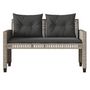 Voir la diapositive 5 : VIDAXL Salon de jardin avec coussins 4 pcs gris clair poly rotin verre