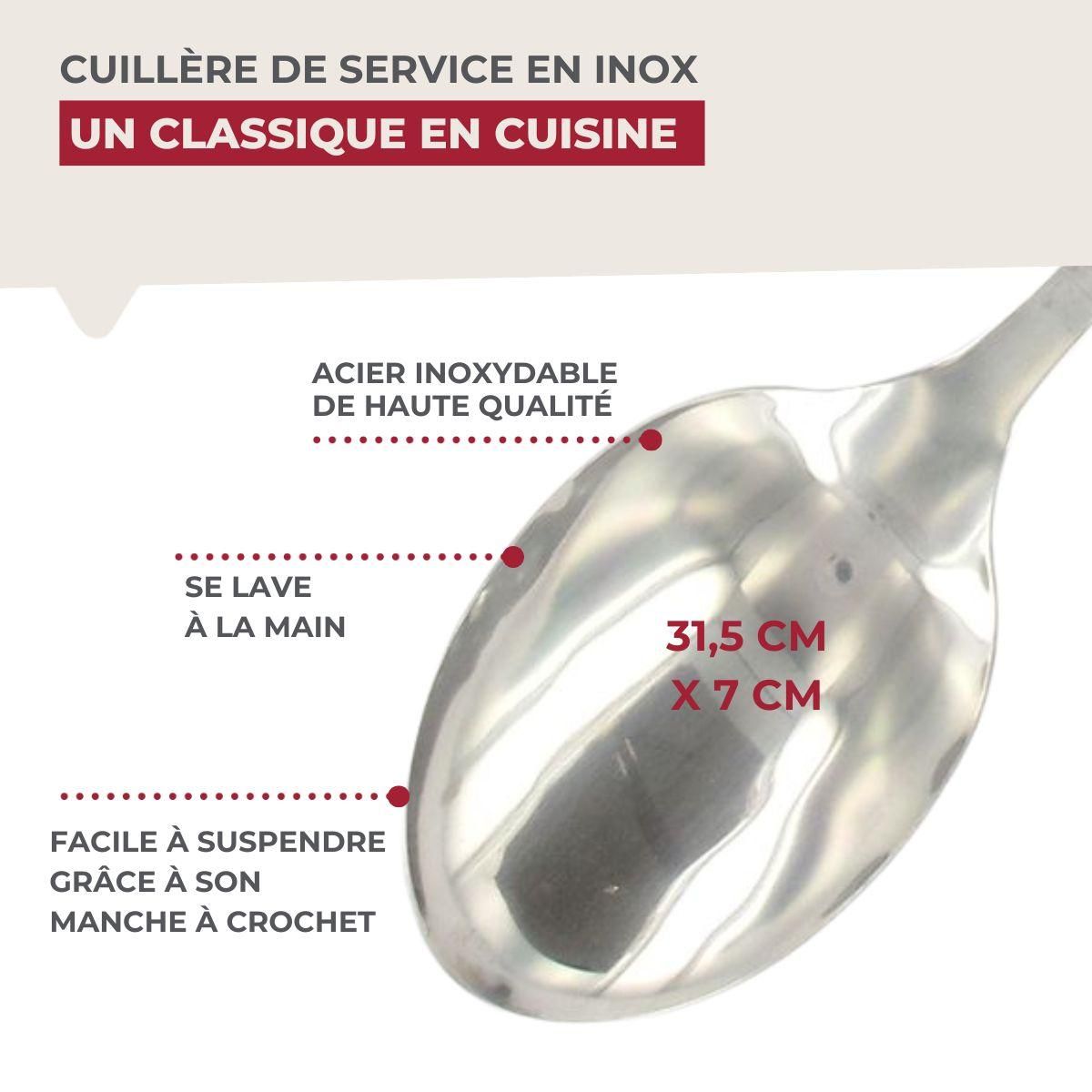 Fackelmann Cuillère de service inox 31,5 cm Fackelmann Oxford