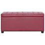 Voir la diapositive 2 : VIDAXL Pouf de rangement 87,5 cm Rouge bordeaux Similicuir