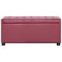 Voir la diapositive 2 : VIDAXL Pouf de rangement 87,5 cm Rouge bordeaux Similicuir