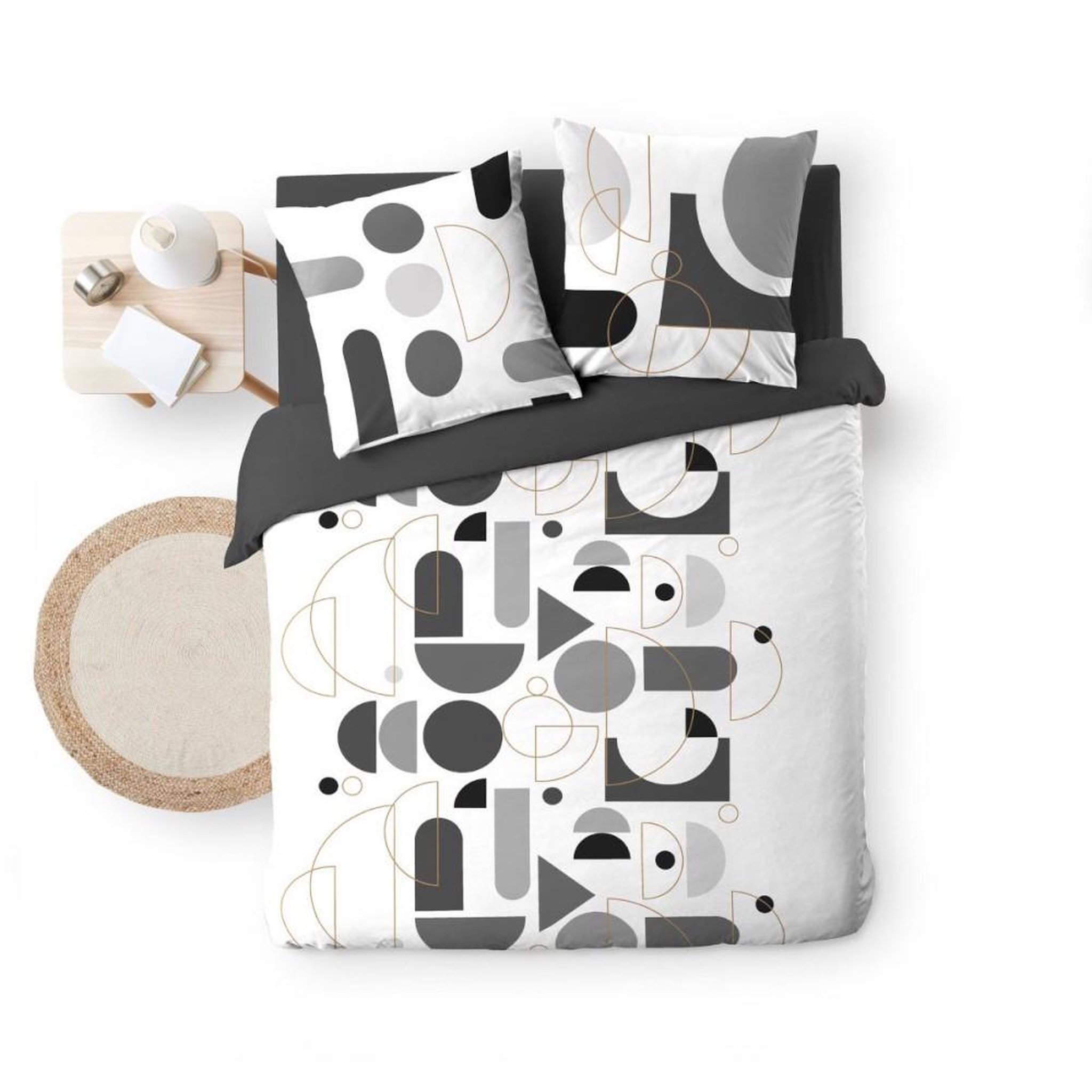 Voir la diapositive 5 : Douceur d'Intérieur Housse de couette 260x240 + 2 taies CHILIPOP 100% coton