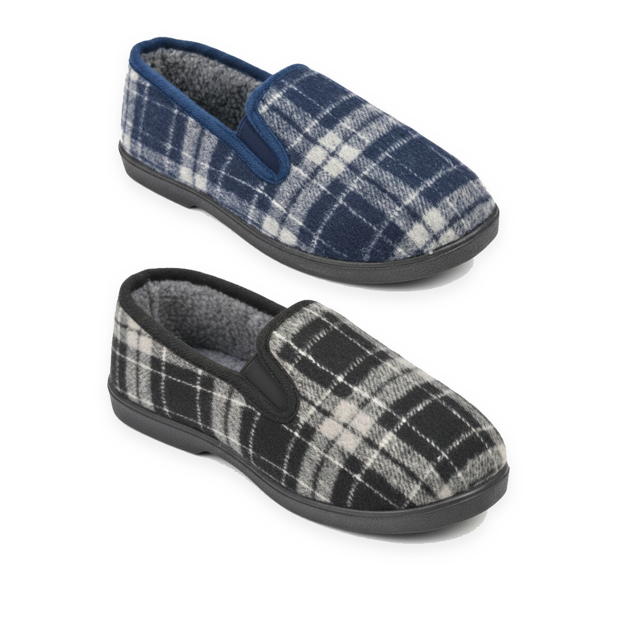 Voir la diapositive 1 : OZABI Ozabi pantoufles charentaises homme pack de 2 paires semelle antidérapante