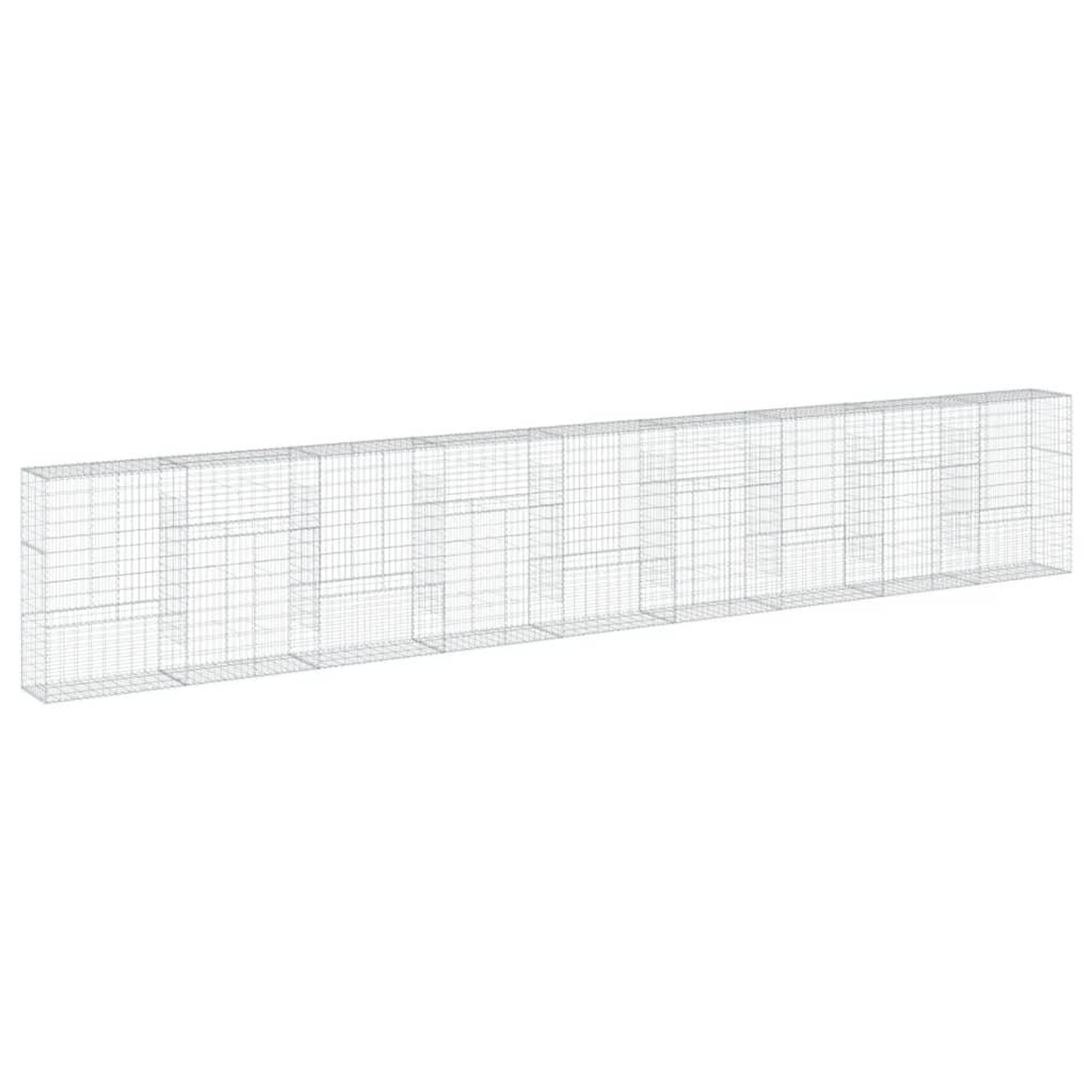 Voir la diapositive 2 : VIDAXL Panier gabion avec couvercle 900x50x150 cm fer galvanise