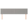 Voir la diapositive 3 : VIDAXL Tetes de lit 2 pcs Gris clair 100x5x78/88 cm Tissu