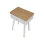 Voir la diapositive 3 : Paris Prix Table de Chevet 1 Tiroir  Matera  62cm Blanc & Naturel