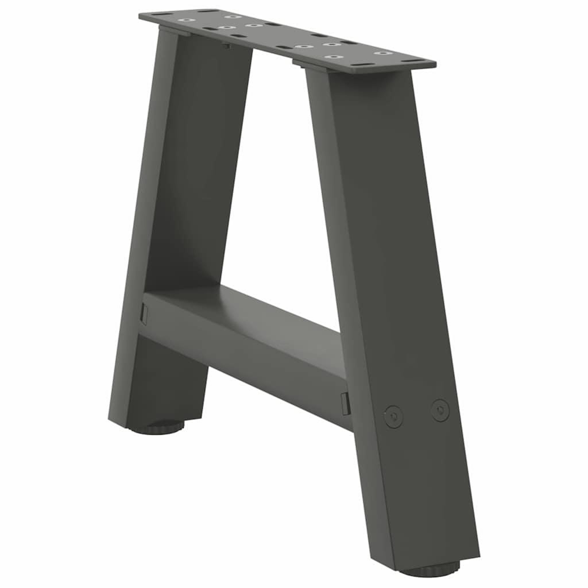 Voir la diapositive 4 : VIDAXL Pieds de table basse forme de A 2 pcs anthracite 50x(30-31) cm