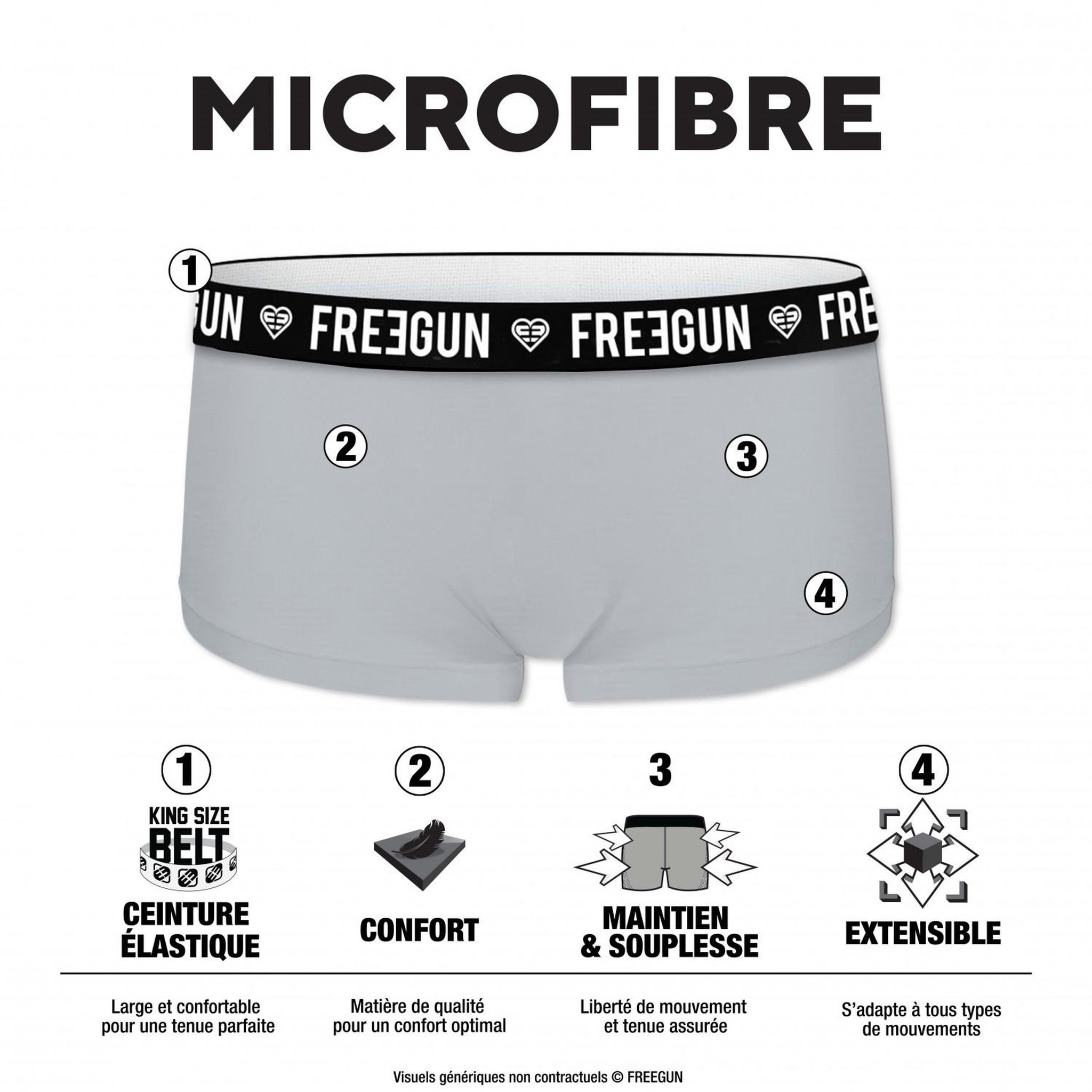 Voir la diapositive 4 : FREEGUN Pack Surprise de 3 Shortys microfibre fille