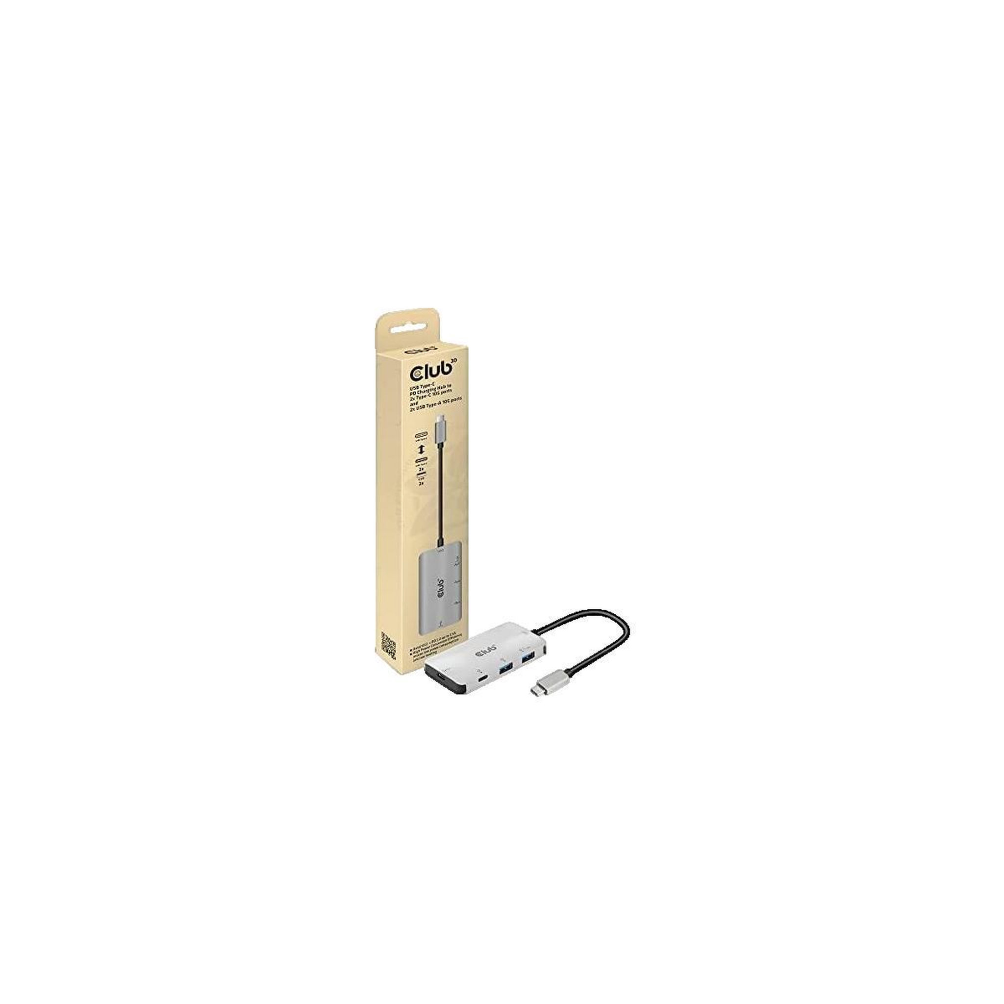Voir la diapositive 2 : CLUB 3D Hub USB Club-3D CSV-1543 USB 3.1 Gen 2 Noir et Argent