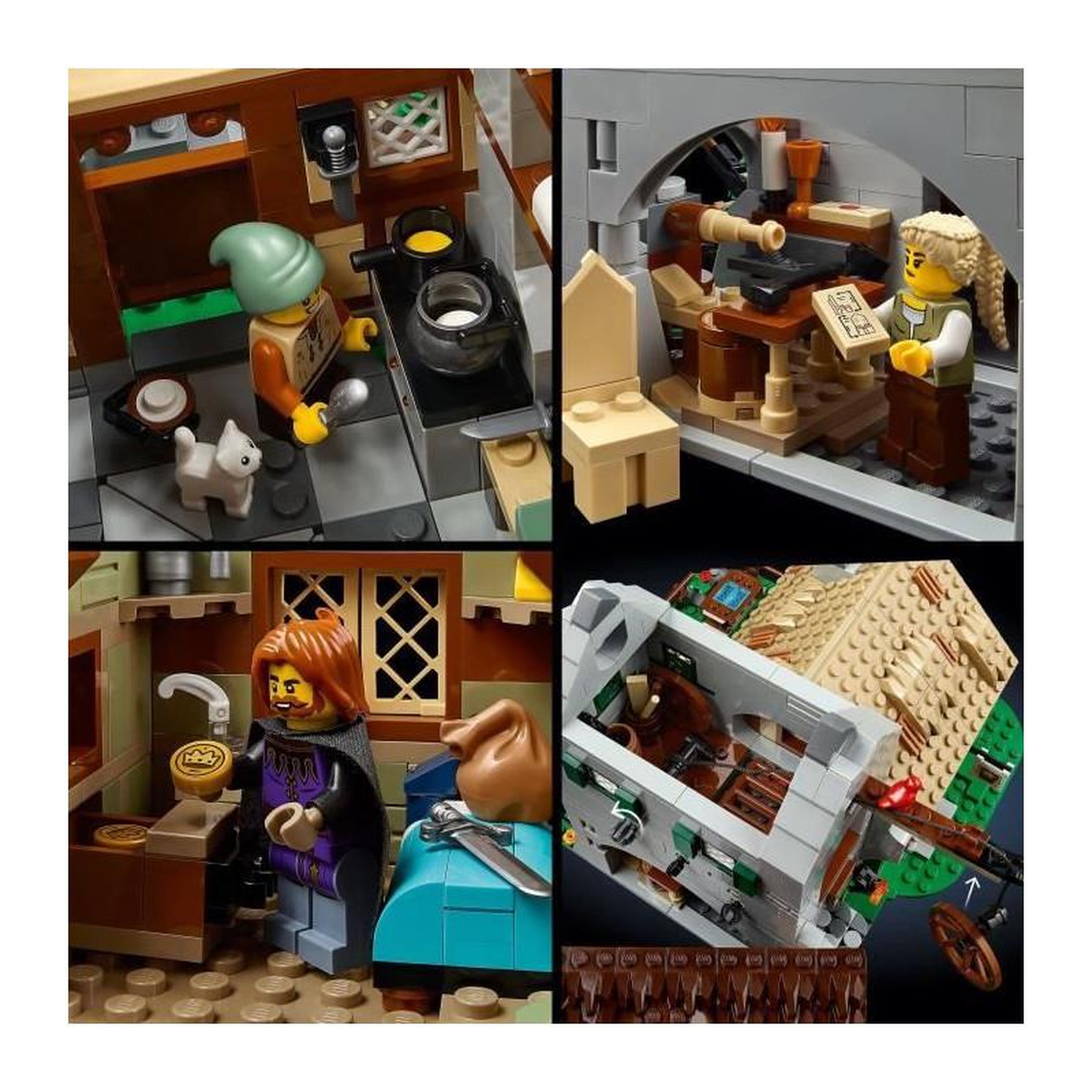 Voir la diapositive 4 : LEGO LEGO Icons 10332 La place de la ville médiévale - Décoration d'intérieur pour adultes