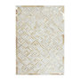 Voir la diapositive 1 : Paris Prix Tapis en Cuir Fait Main  Spark  Ivoire & Or