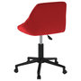 Voir la diapositive 5 : VIDAXL Chaise pivotante de bureau Rouge bordeaux Velours