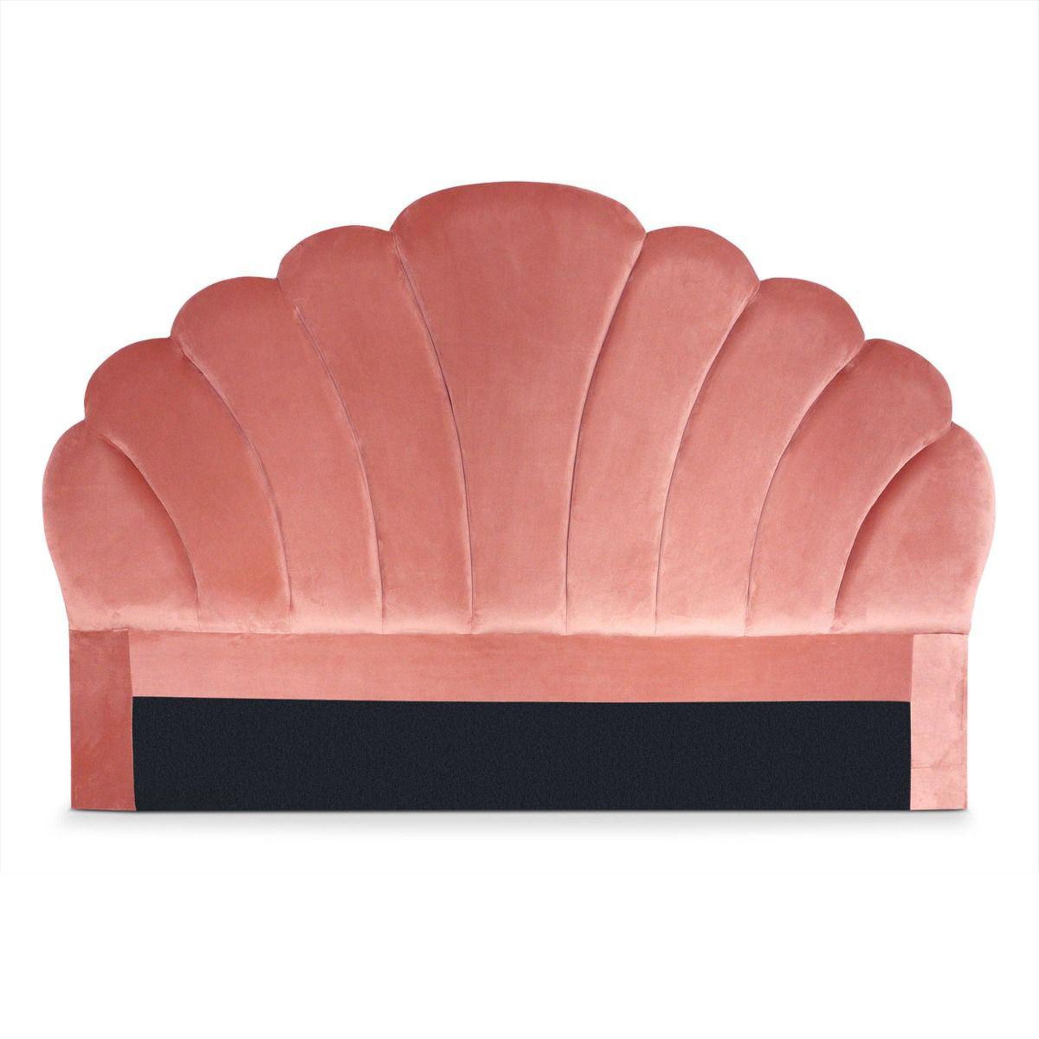 Paris Prix Tête de lit en velours  shelly  160cm rose