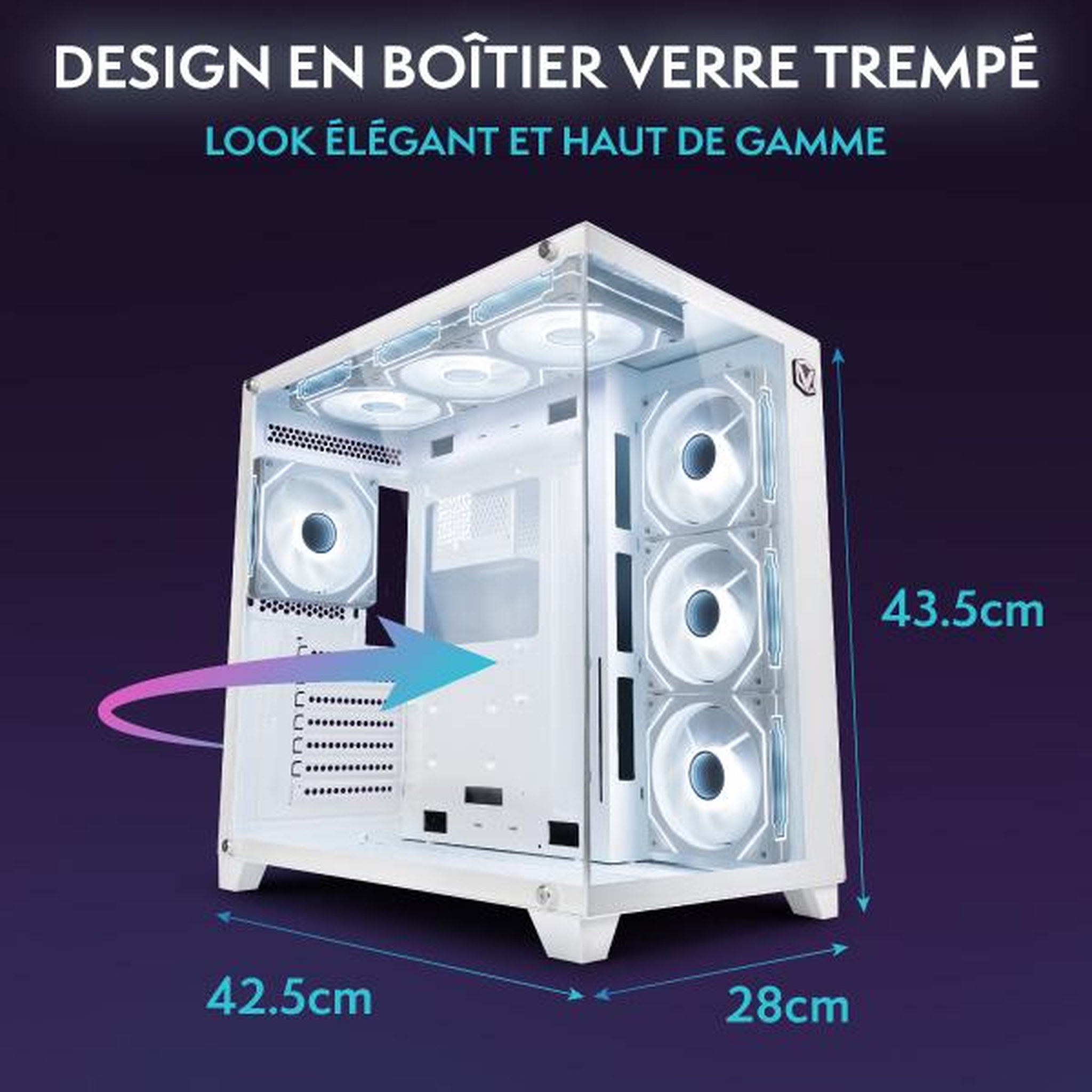 Voir la diapositive 6 : VIBOX PC Gamer - i7 12700KF, RTX 5070 Ti, 32 Go RAM, 1 To NVMe, Windows 11, WiFi 6 + Bluetooth 5.4